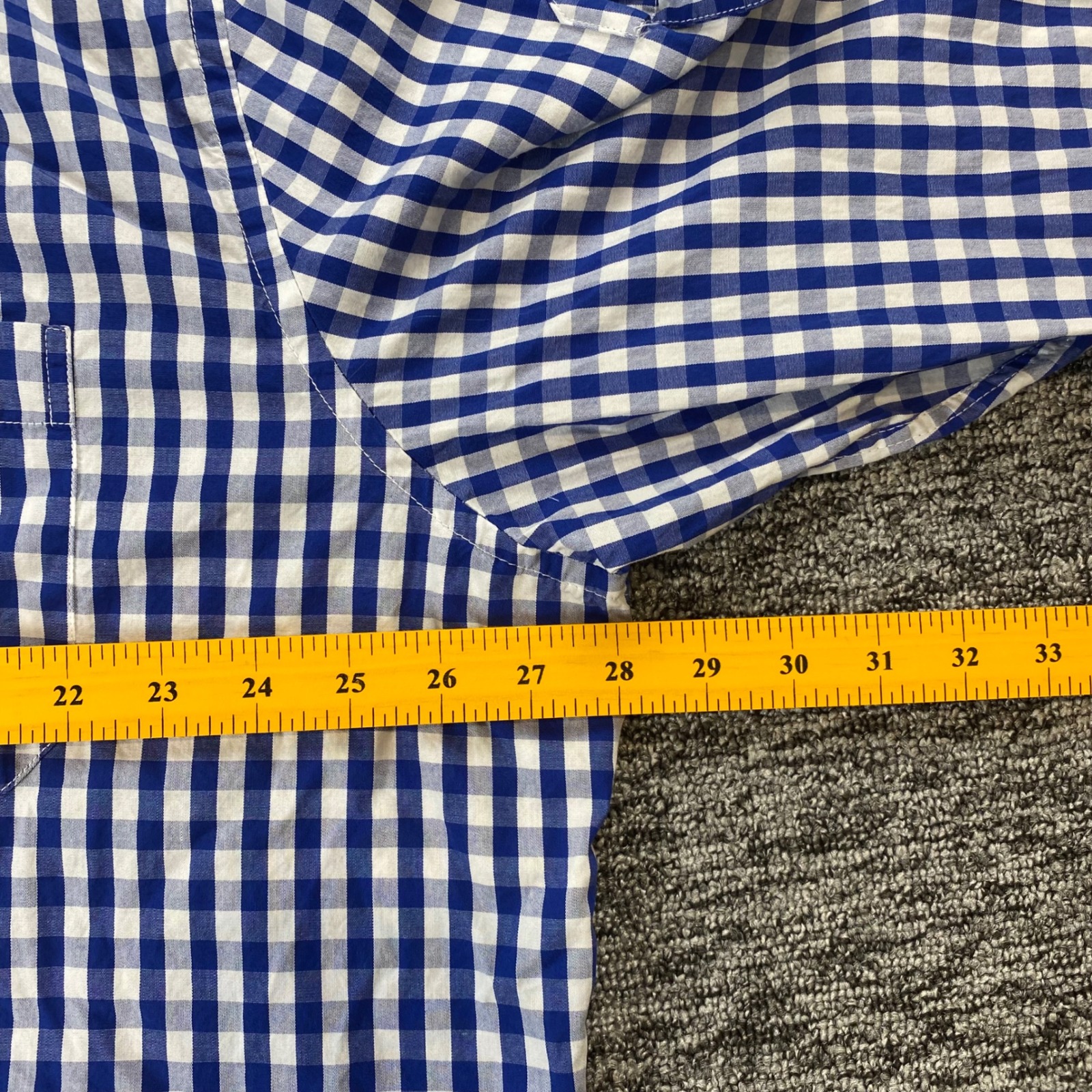 Bavaria Trachten Mens 3xl Blue Gingham Oktoberfest Roll Tab Sleeve Shirt — image 8 of 8